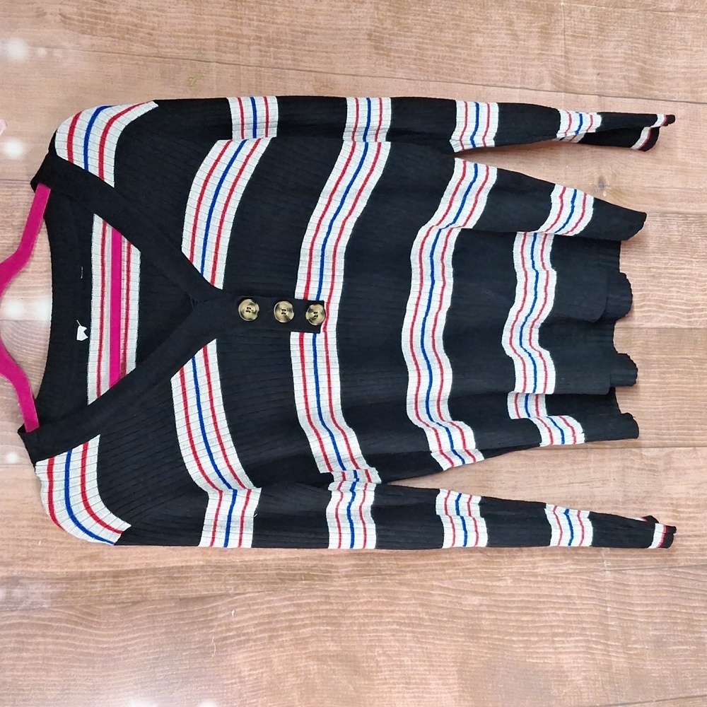 STRIPED V-NECK SWEATER SIZE XXXL (21)